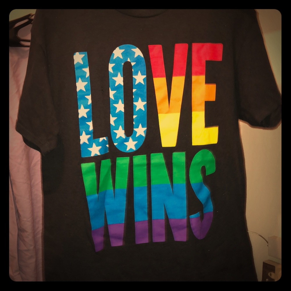 Gay pride shirt LOVE WINS